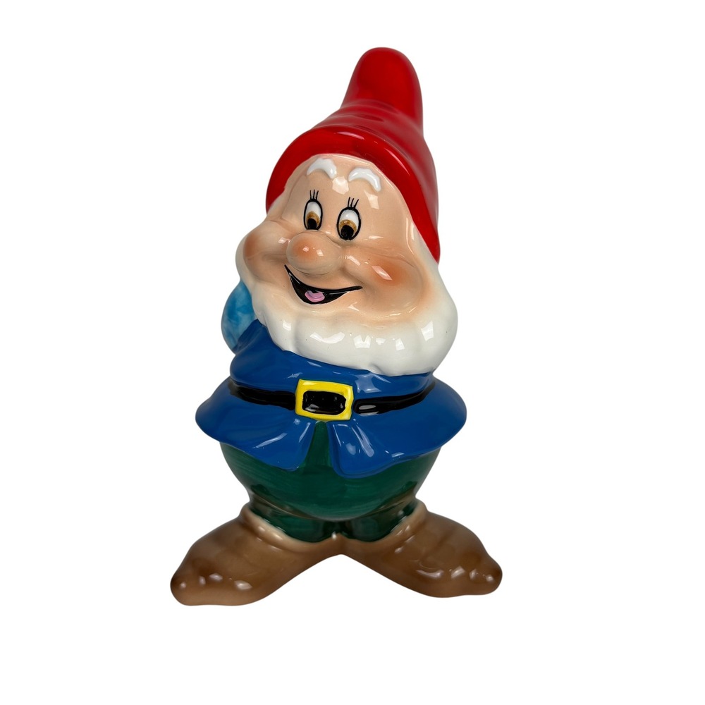 Vintage Disney Snow White Seven Dwarfs Happy‎ Ceramic Figurine Japan 8" Inch